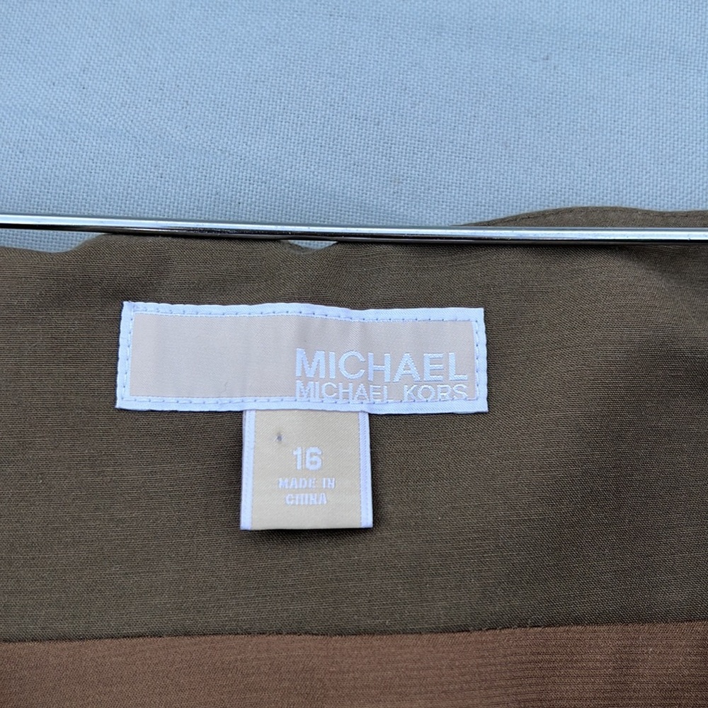Michael Kors military style army green skirt - Picture 5 of 5